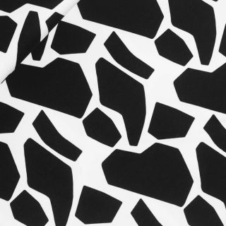 Viskosejersey  - Giraffe - schwarz - weiß 