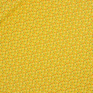 Baumwolle - Ostern - bunte Punkte - gelb