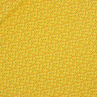 Baumwolle - Ostern - bunte Punkte - gelb