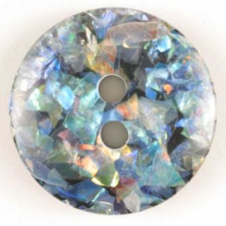 2-Loch-Knopf - 14 mm - Glitzer - multicolor