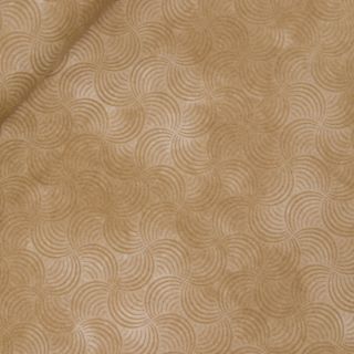 Baumwolle -Popeline -  Zirkelgold - gold - braun 