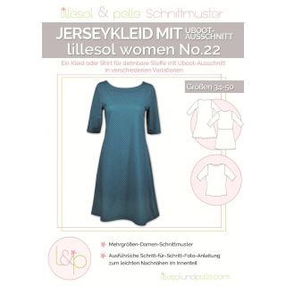 Schnittmuster - Lillesol &amp; Pelle - Lillesol Women No. 22 - Jersey-Kleid mit Uboot-Ausschnitt