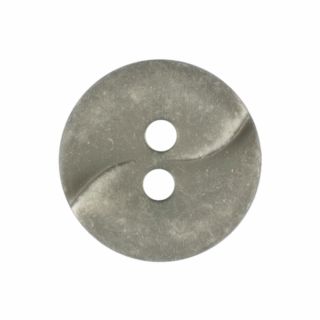 2-Loch-Knopf - 13 mm - Wellenprägung - grau