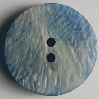 2-Loch-Knopf - 15 mm - Perlmuttoptik - blau
