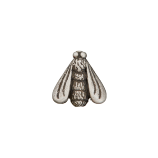 Kordelstopper - Zierteil metallisiert - Fliege - 18 mm - silber