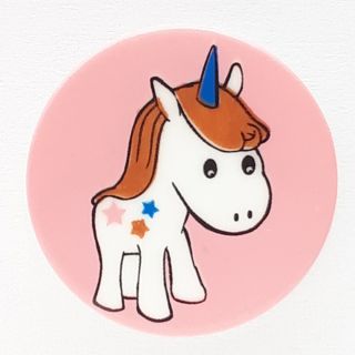 Öse - 14 mm - Einhorn - rosé