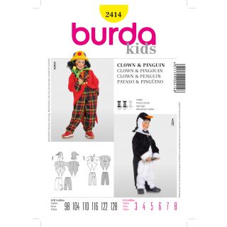 Schnittmuster - burda kids - Clown + Pinguin Kids - 2414