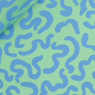 Sweatshirt - Snake - lindgrün - blau 