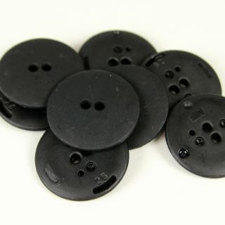 2-Loch-Knopf - 28 mm - matt-schwarz