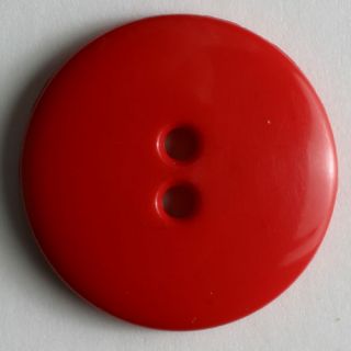 2-Loch-Knopf - 28 mm - glänzend-rot