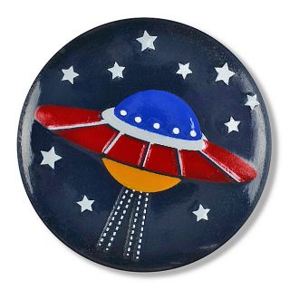 Öse - 13 mm - Kinderknopf - UFO - blau