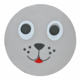 Öse - 15 mm - Kinderknopf - Seehund - grau