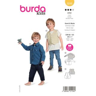 Schnittmuster - burda kids - Jungen - Hemd &amp; Weste - 9248