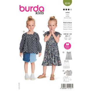 Schnittmuster - burda kids - Mädchen - Kleid &amp; Bluse - 9249