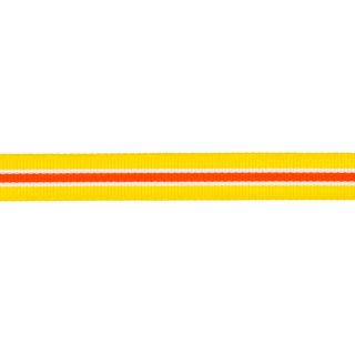 Ripsband - 16 mm - Streifen - gelb-orange