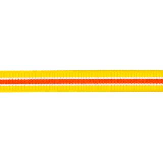 Ripsband - 16 mm - Streifen - gelb-orange