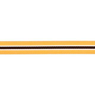 Ripsband - 16 mm - Streifen - beige-braun