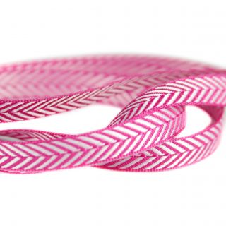 Webband - Fischgrat - schmal - pink