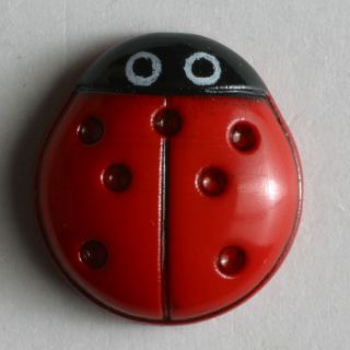 Öse - 15 mm - Marienkäfer - rot