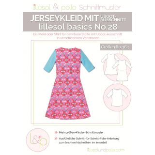 Schnittmuster - Lillesol &amp; Pelle - Basics No. 28 - Jerseykleid mit Uboot-Ausschnitt