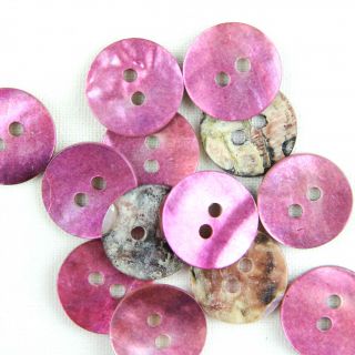 2-Loch-Knopf - 18 mm - Perlmutt - pink