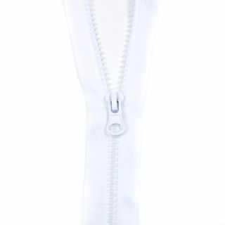 Reißverschluss - teilbar - 100 cm - weiss