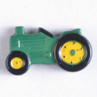 Öse - 25 mm - Kinderknopf - Traktor - grün