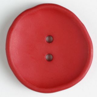 2-Loch-Knopf - 28 mm - unrund - rot