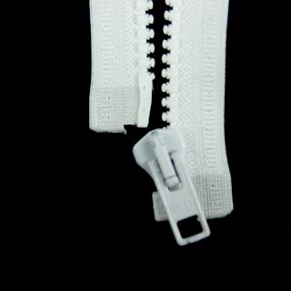 Reißverschluss Opti - P60 - 80cm - Werraschieber - teilbar - weiß