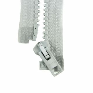 Reißverschluss Opti - P60 - 80cm - Werraschieber - teilbar - silber