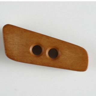 2-Loch-Knopf - 40 mm - Holzoptik - braun