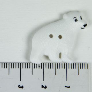 2-Loch-Knopf - Eisbär - 32 mm
