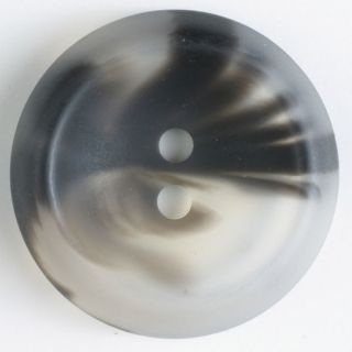 2-Loch-Knopf - 25 mm - schwarz-weiß