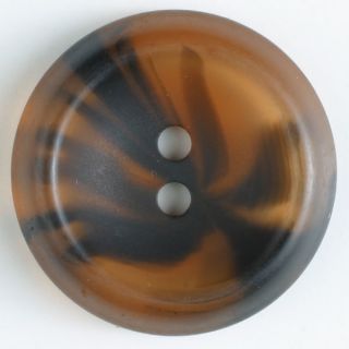 2-Loch-Knopf - 25 mm - schwarz-braun