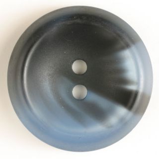 2-Loch-Knopf - 25 mm - schwarz-hellblau