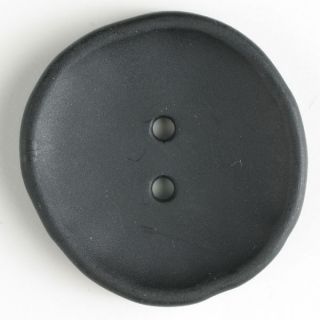 2-Loch-Knopf - 38 mm - unrund - schwarz