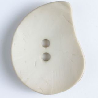 2-Loch-Knopf - 50 mm - Blatt - creme
