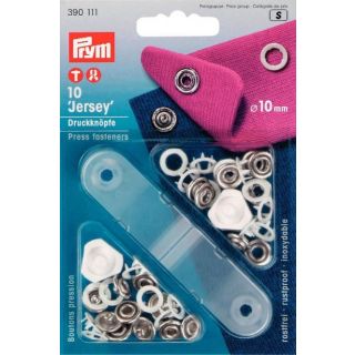 Prym - 10 Druckknöpfe - Jersey - 10mm - weiß