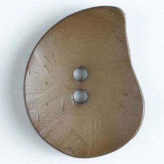 2-Loch-Knopf - 50 mm - Blatt - ocker