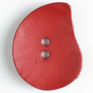 2-Loch-Knopf - 50 mm - Blatt - rot
