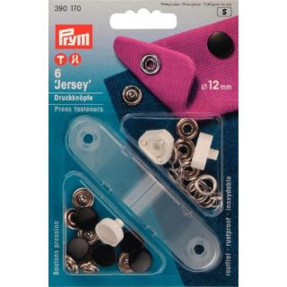 Prym - 6 Druckknöpfe - Jersey - 12 mm - schwarz