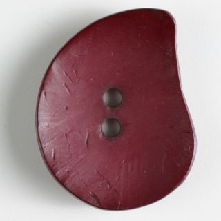 2-Loch-Knopf - 50 mm - Blatt - weinrot