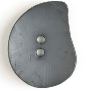 2-Loch-Knopf - 50 mm - Blatt - grau
