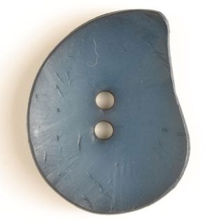 2-Loch-Knopf - 50 mm - Blatt - rauchblau