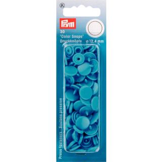 Prym Color Snaps Druckknöpfe 30 Stück rund 12,4mm - stahlblau