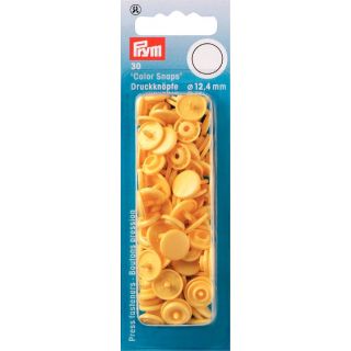 Prym Color Snaps Druckknöpfe 30 Stück rund 12,4mm - banane