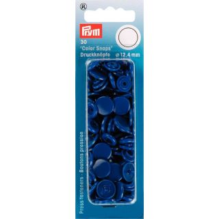 Prym Color Snaps Druckknöpfe 30 Stück rund 12,4mm - königsblau