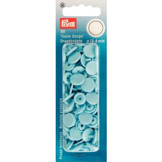 Prym Color Snaps Druckknöpfe 30 Stück rund 12,4mm - hellblau