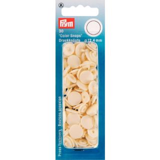 Prym Color Snaps Druckknöpfe 30 Stück rund 12,4mm - perle