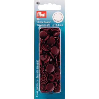 Prym Color Snaps Druckknöpfe 30 Stück rund 12,4mm - braun